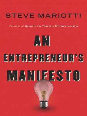 cover image of An Entrepreneur's Manifesto